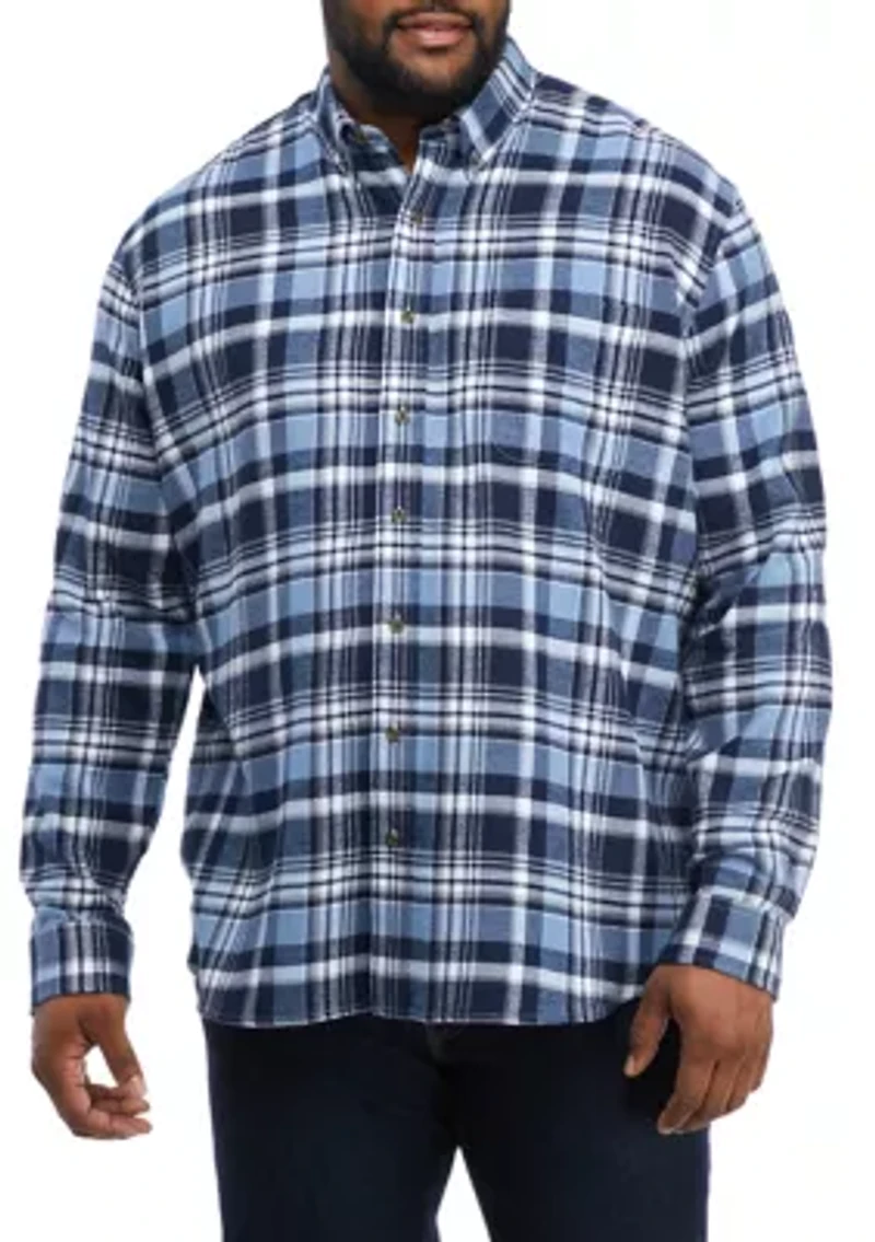 Big & Tall Long Sleeve Plaid Flannel Shirt