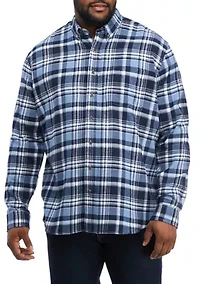 Big & Tall Long Sleeve Plaid Flannel Shirt