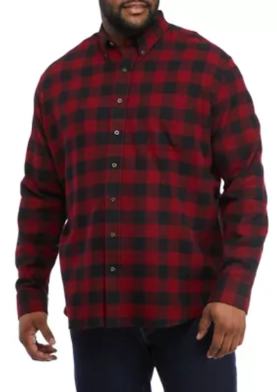 Big & Tall Long Sleeve Plaid Flannel Shirt