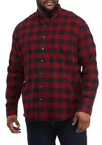 Big & Tall Long Sleeve Plaid Flannel Shirt