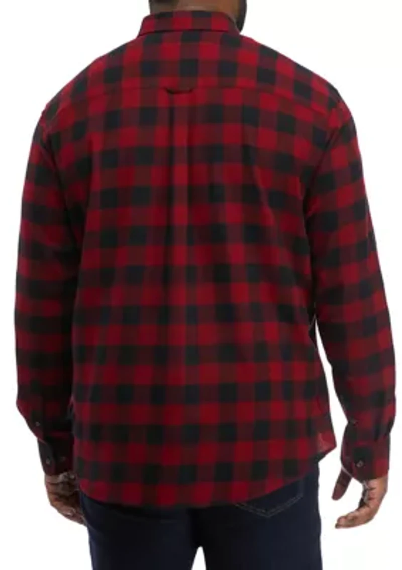 Big & Tall Long Sleeve Plaid Flannel Shirt