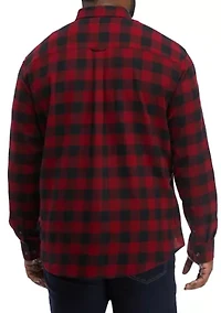 Big & Tall Long Sleeve Plaid Flannel Shirt