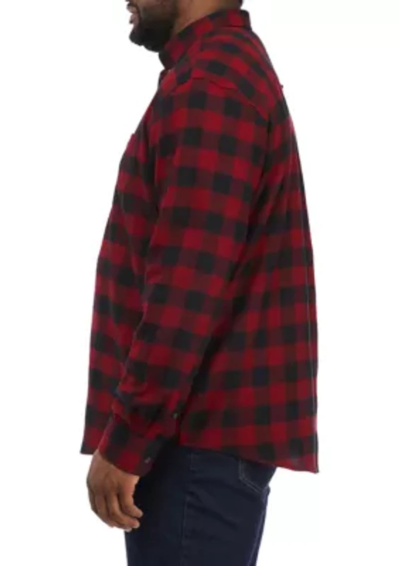 Big & Tall Long Sleeve Plaid Flannel Shirt