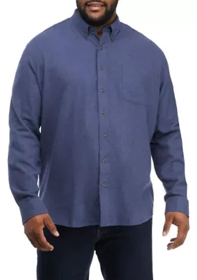 Big & Tall Long Sleeve Woven Flannel Shirt
