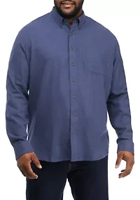 Big & Tall Long Sleeve Woven Flannel Shirt