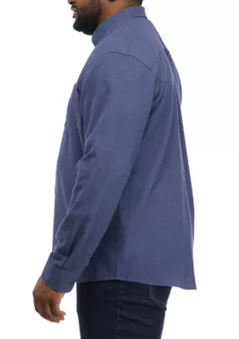 Big & Tall Long Sleeve Woven Flannel Shirt