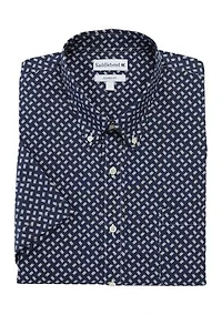 Big & Tall Easy Care short Sleeve Woven Printed Shirt