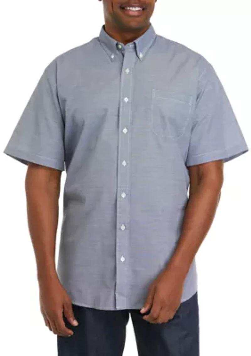 Big & Tall Easy Care Short Sleeve Woven End on Shirt