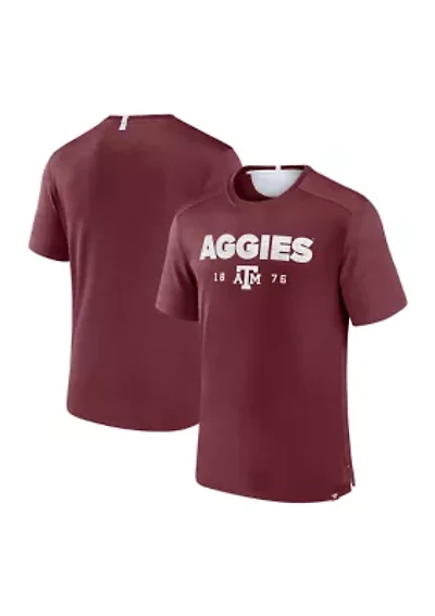 NCAA Texas A&M Aggies Polyester T-Shirt with Striped Arm