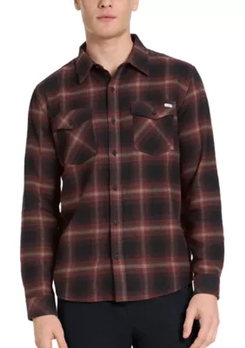 Men's Long Sleeve Flannel Button Up Plaid Shirt