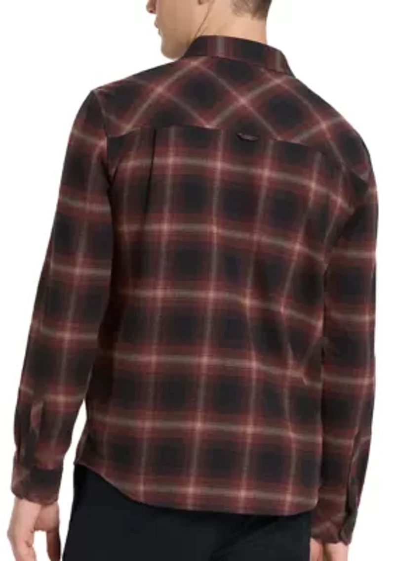 Men's Long Sleeve Flannel Button Up Plaid Shirt
