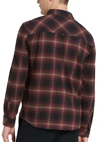 Men's Long Sleeve Flannel Button Up Plaid Shirt
