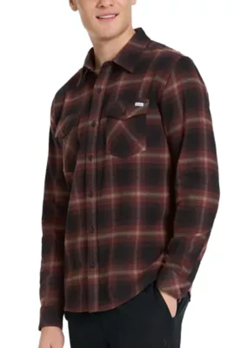 Men's Long Sleeve Flannel Button Up Plaid Shirt