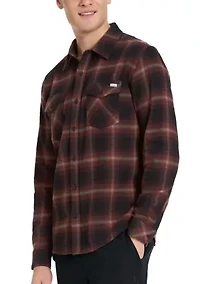 Men's Long Sleeve Flannel Button Up Plaid Shirt