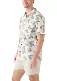 Men's One and Only Lido Stretch Short Sleeve Woven Printed Shirt