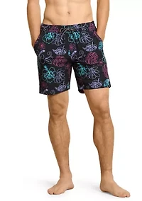 Men's Neon Aloha Volley Swim Shorts