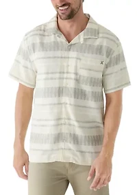 Men's Texture Short Sleeve Woven Shirt