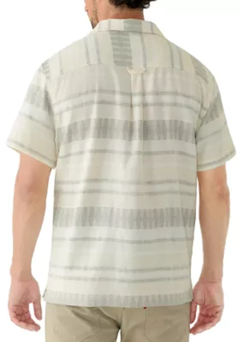 Men's Texture Short Sleeve Woven Shirt