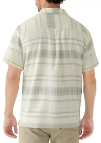 Men's Texture Short Sleeve Woven Shirt