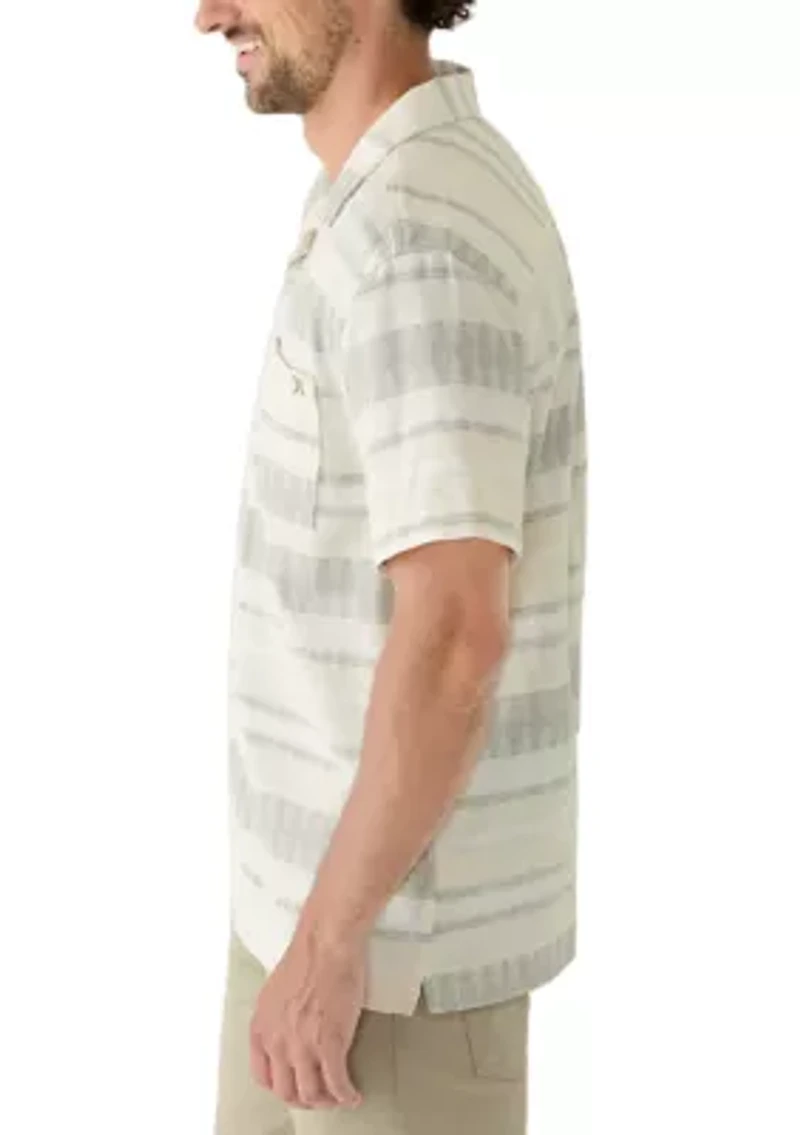 Men's Texture Short Sleeve Woven Shirt