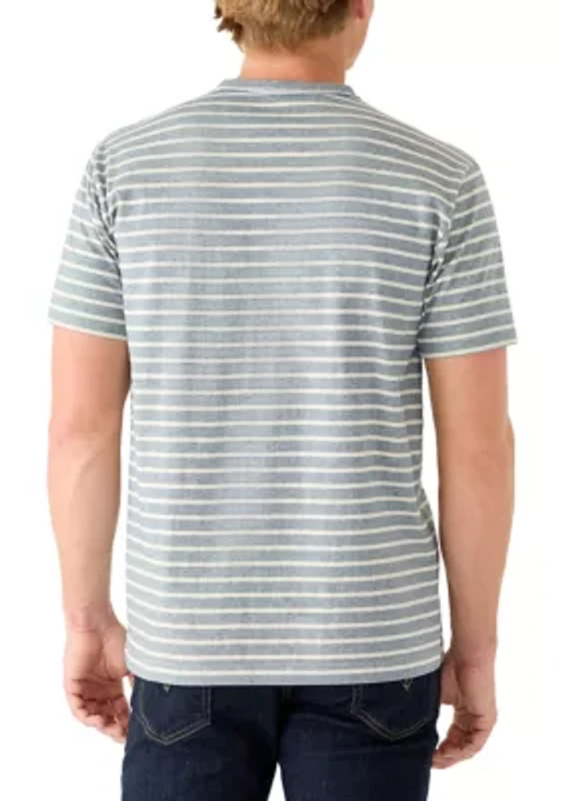 Men's Naval Texture Striped T-Shirt