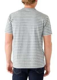 Men's Naval Texture Striped T-Shirt