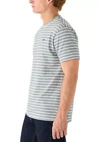 Men's Naval Texture Striped T-Shirt
