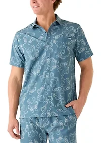Men's Golden Hour Octopus Woven Shirt