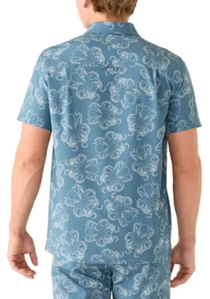 Men's Golden Hour Octopus Woven Shirt