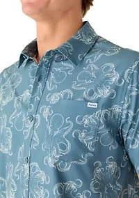 Men's Golden Hour Octopus Woven Shirt