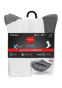 Ultimate X-Temp Ultra Cushion 6 Pack Crew Socks