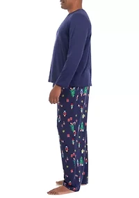 Big & Tall Nutcracker Solid Long Sleeve Sleep Top