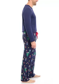 Men's Nutcracker Solid Long Sleeve Pajama Top