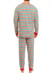Big & Tall Merry Multi Stripe Pajama Pants