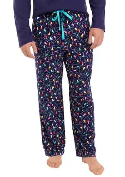 Big & Tall Navy Lights Pajama Pants