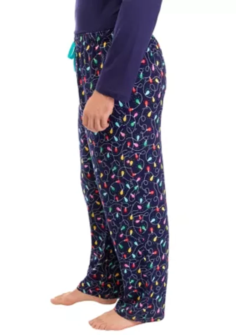 Big & Tall Navy Lights Pajama Pants