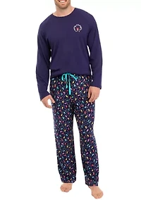 Big & Tall Navy Lights Pajama Pants