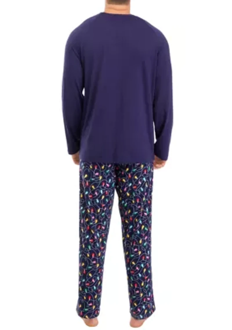 Big & Tall Navy Lights Pajama Pants