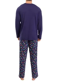 Big & Tall Navy Lights Pajama Pants