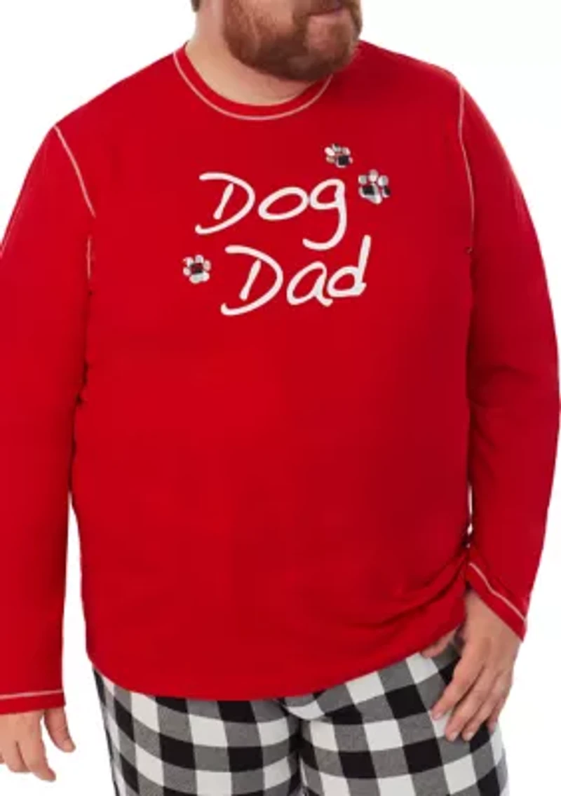 Big & Tall Dog Dad Graphic Pajama T-Shirt