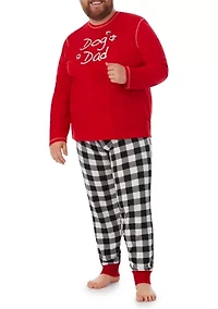 Big & Tall Dog Dad Graphic Pajama T-Shirt