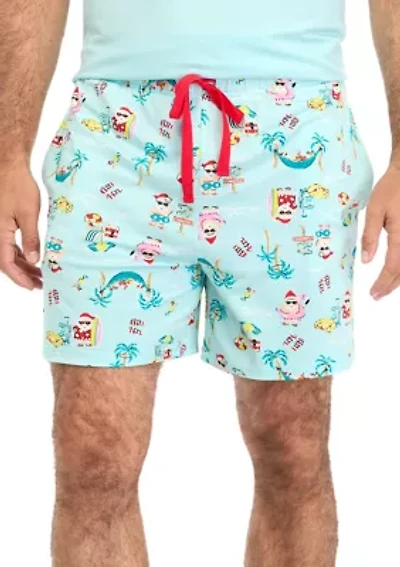 Men's Beachy Christmas Pajama Shorts
