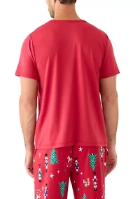 Men's Nutcracker Short Sleeve Pajama Top