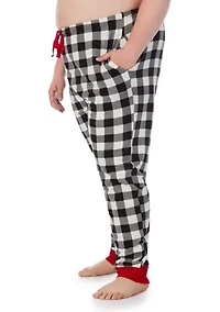 Big & Tall Black Buffalo Check Pajama Joggers