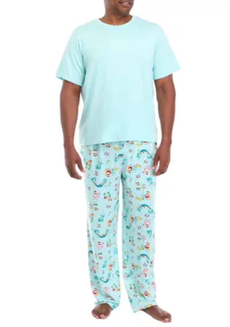 Big & Tall Beachy Christmas Pajama Pants