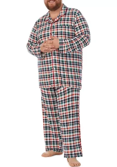 Big & Tall Falala Multi Plaid Pajama Set