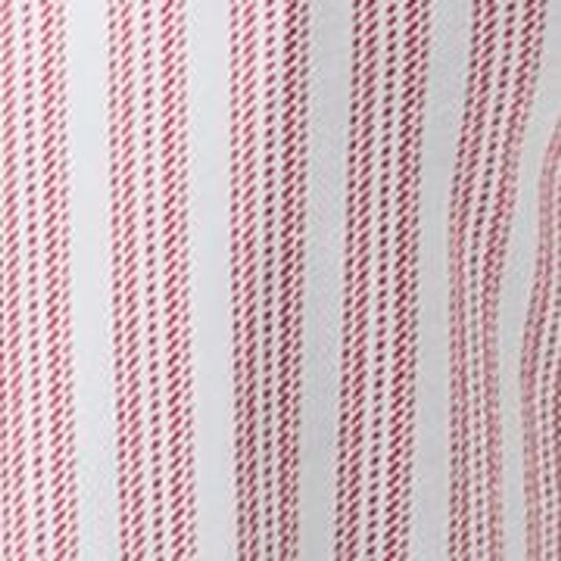 Men's Red Striped Notched Collar Pajama Set