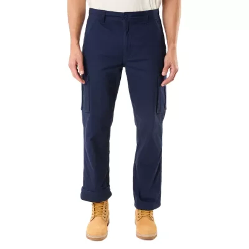 Big & Tall Stretch Fleece-Lined Canvas Cargo Pant