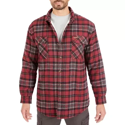 Big & Tall Sherpa-Lined Flannel Shirt Jacket