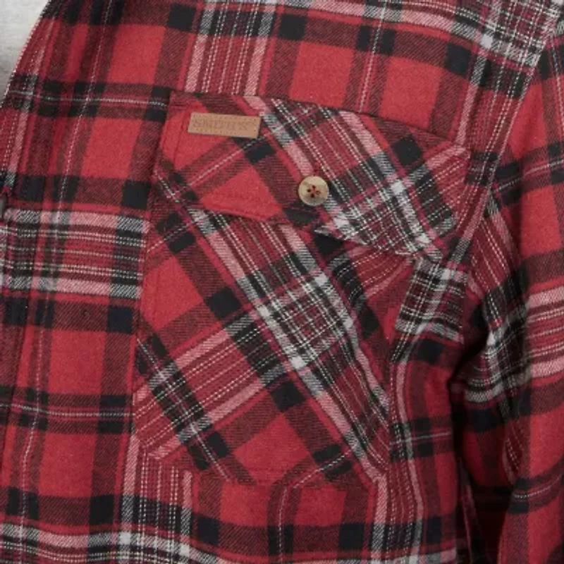 Big & Tall Sherpa-Lined Flannel Shirt Jacket